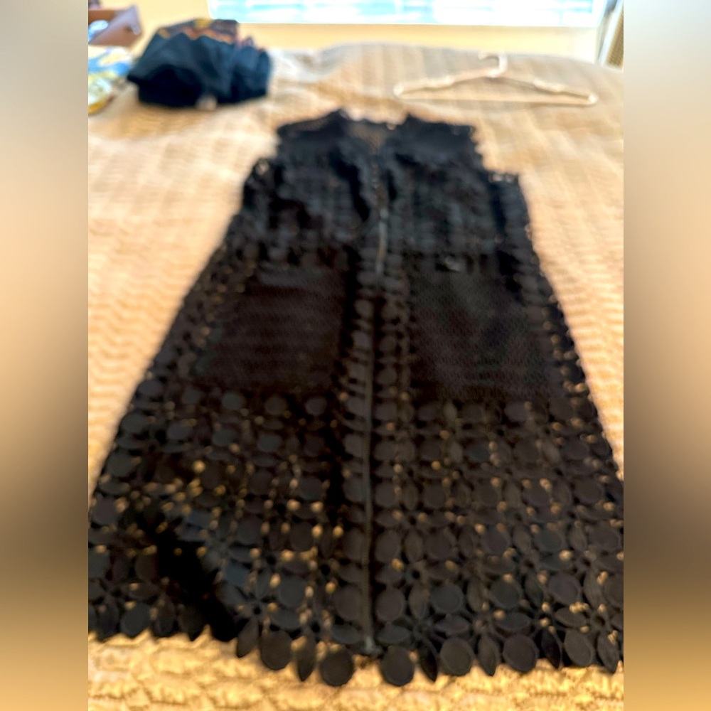 Dressy black crochet cover